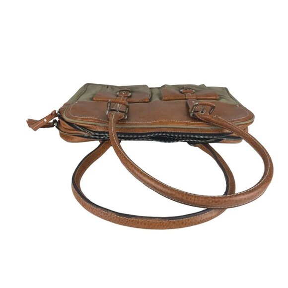 Franklin Covey Womens Beige Brown Adjustable Leather Strap Shoulder‎ Bag Size S - Picture 3 of 10